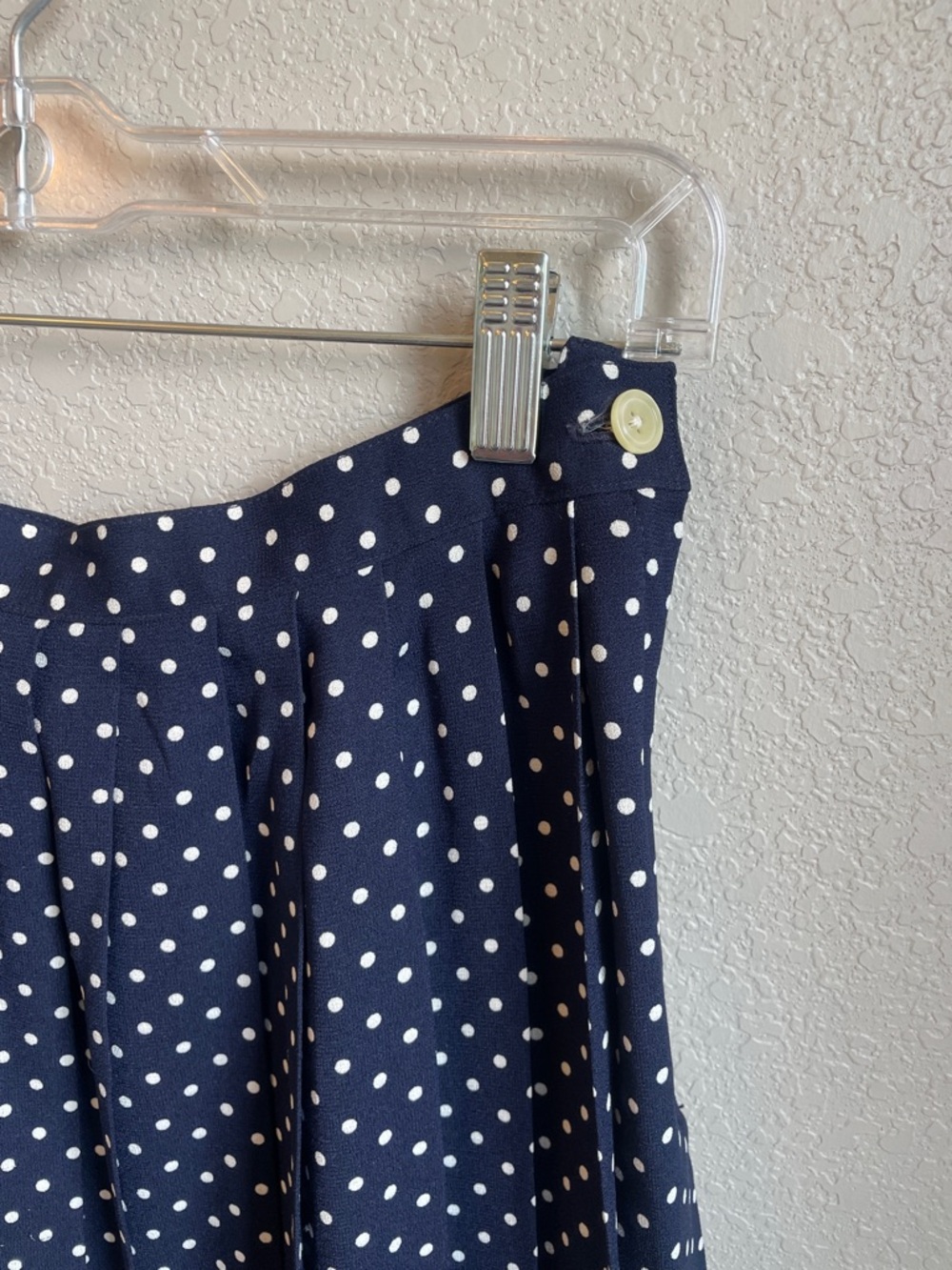 Vintage JG Hook Blue and White Polka Dot Midi Skirt - Picture 3 of 4
